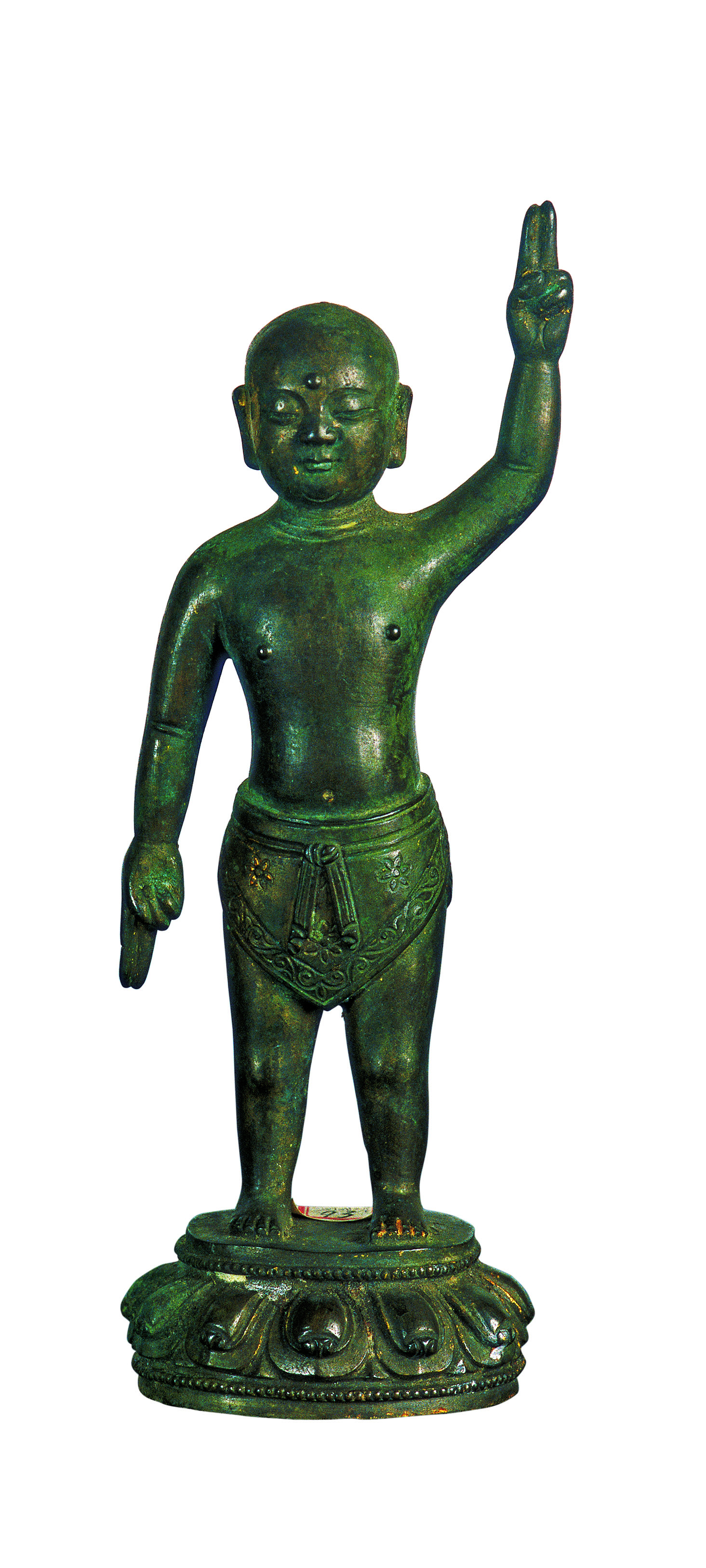 明·铜鎏金佛祖诞生像(仿制品)